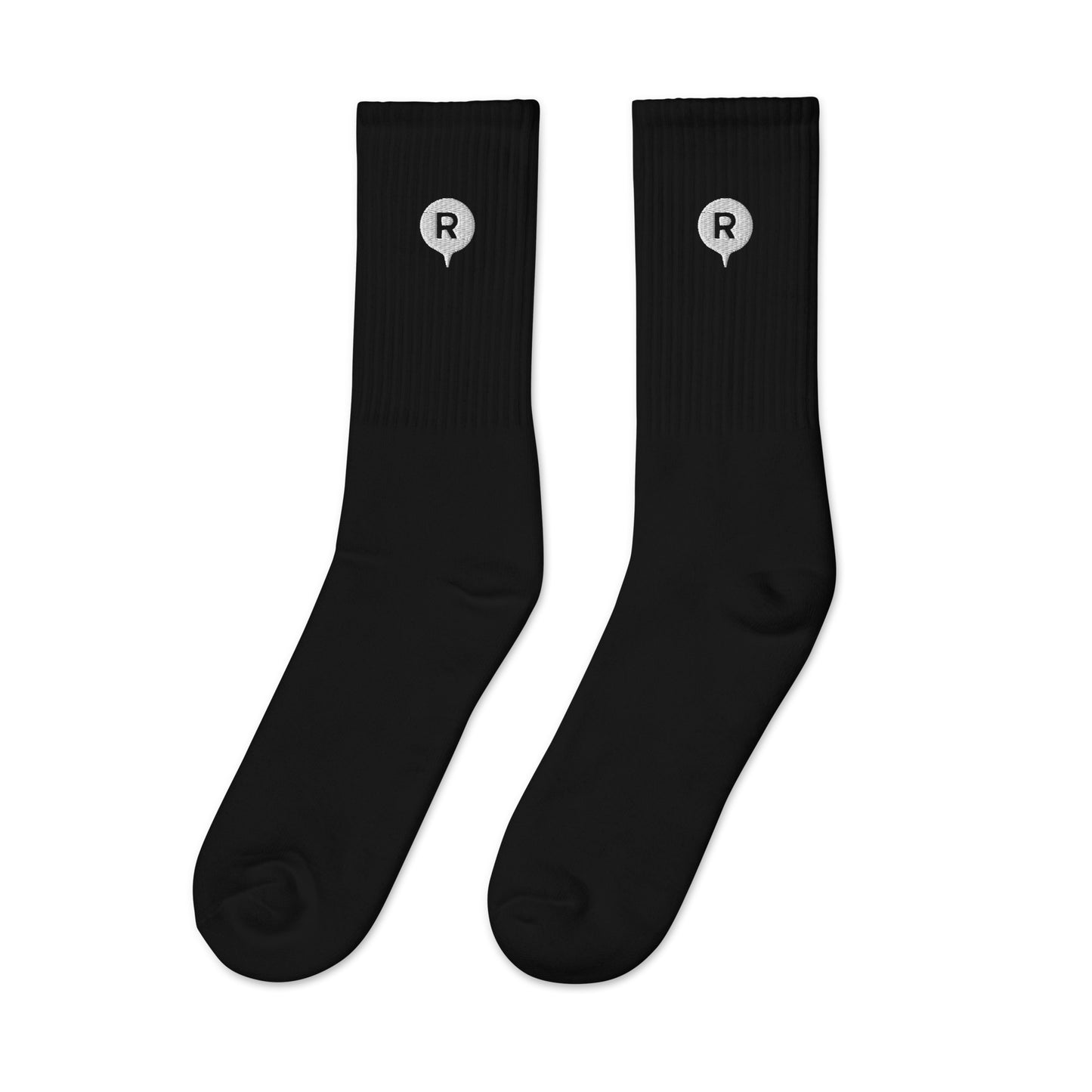 R Cotton Socks Black