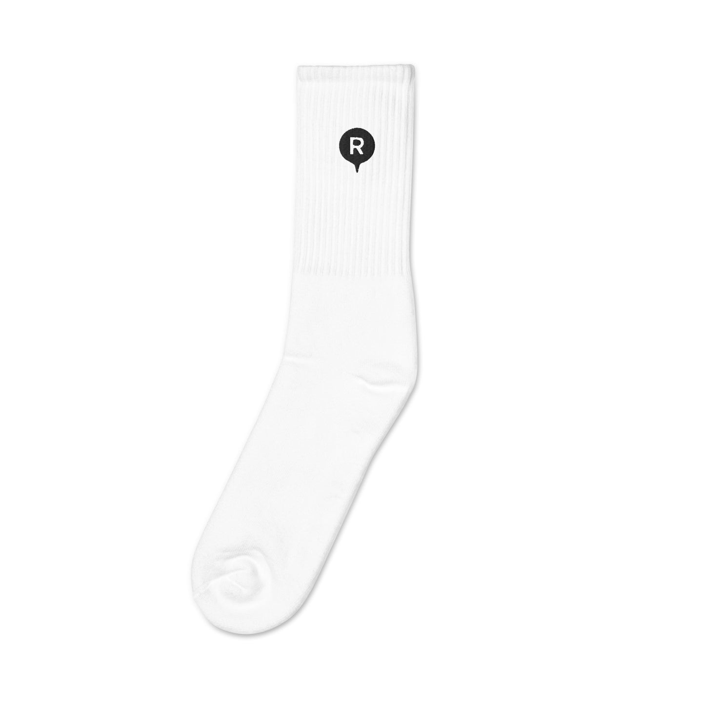 R Cotton Socks White