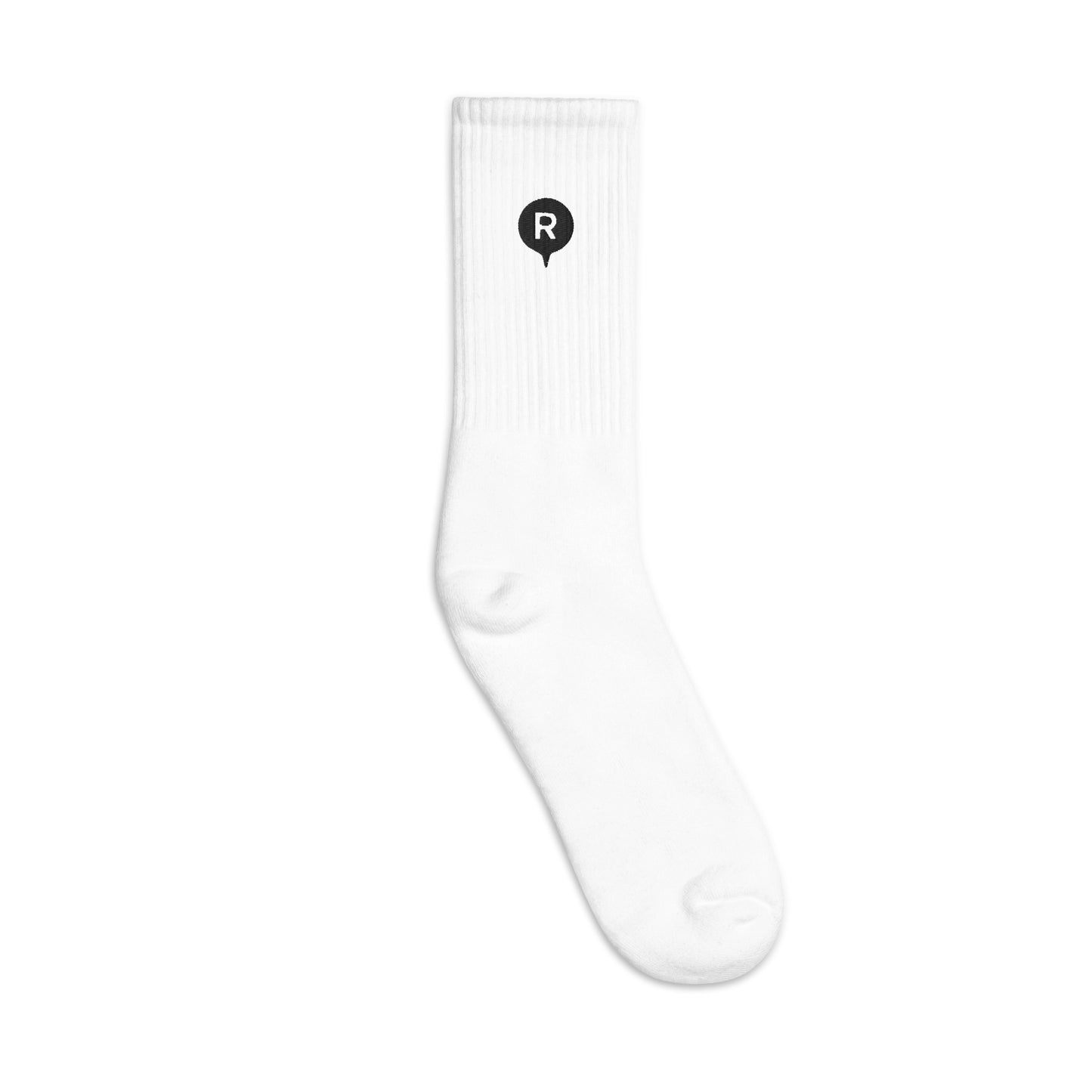 R Cotton Socks White