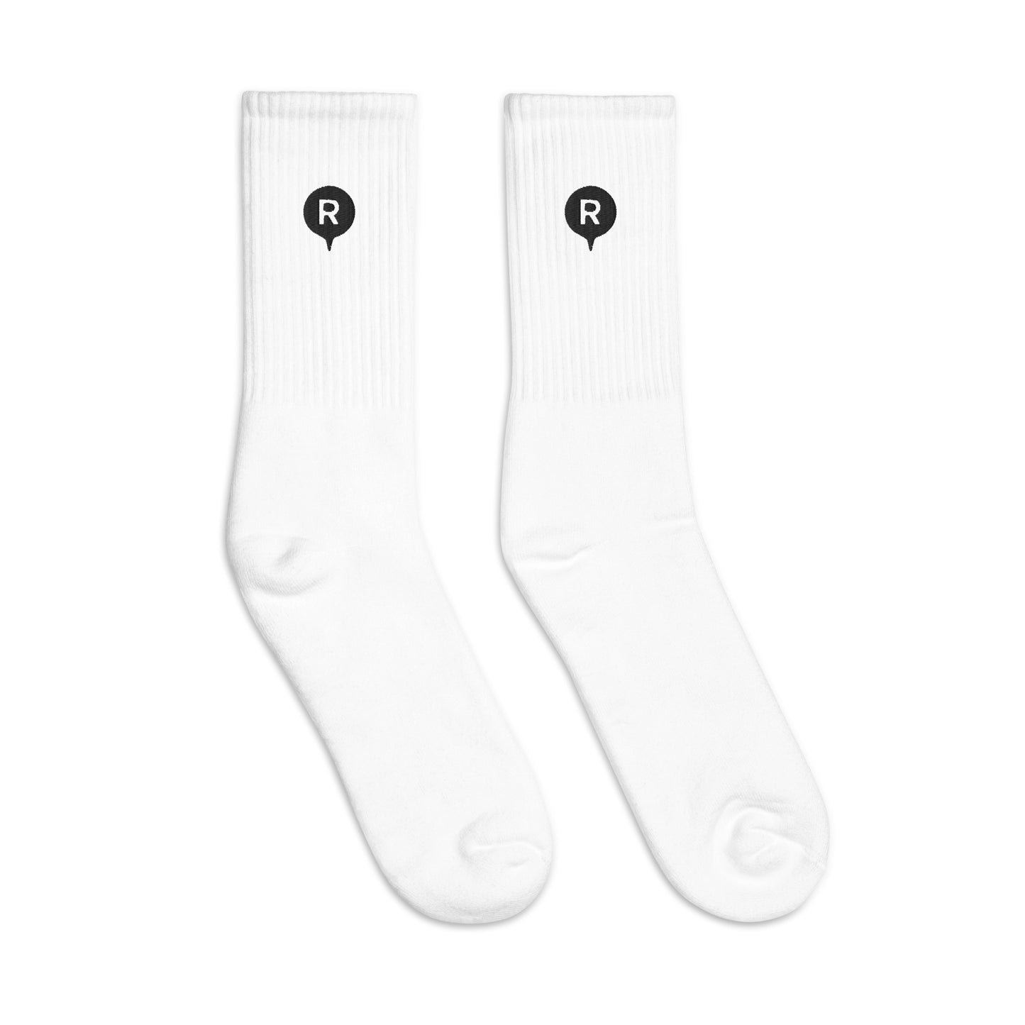 R Cotton Socks White