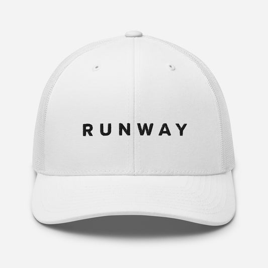 Runway Trucker Hat White