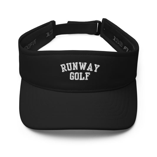 Runway Golf Varsity Visor Black/White