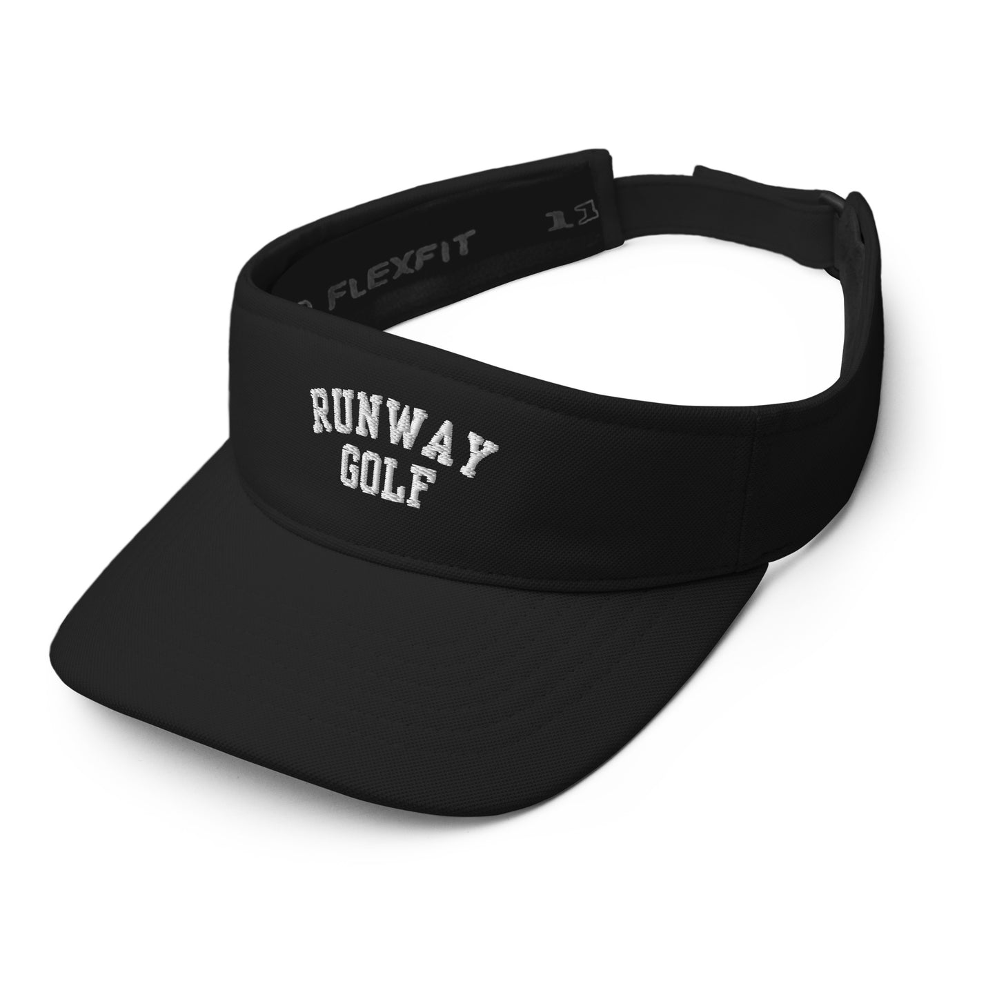 Runway Golf Varsity Visor Black/White