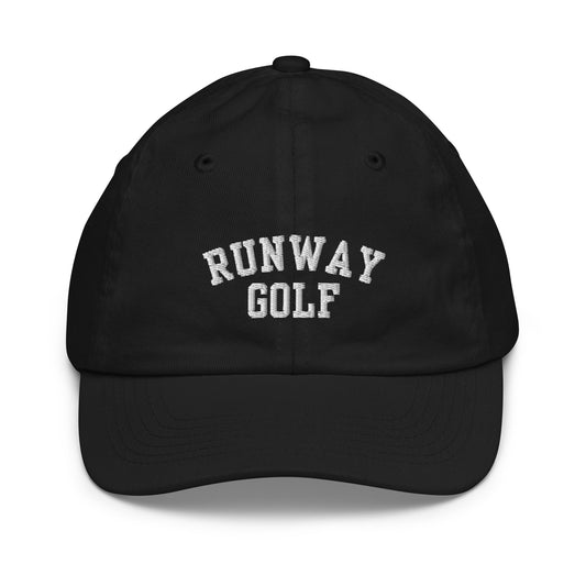 Runway Golf Varsity Youth Everyday Hat Black/White